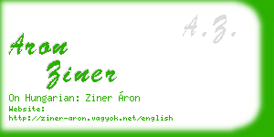 aron ziner business card